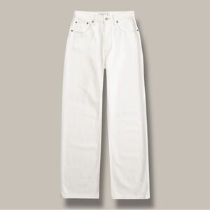 Abercrombie & Fitch White Wide-Leg Jeans